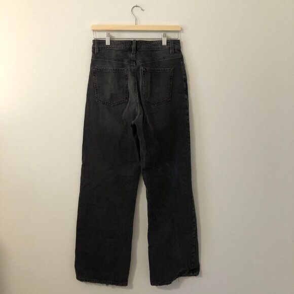 3/$25 ❥ Garage Straight Wide Leg High Waist Distressed Soft Black Size 5 Jeans - Picture 5 of 13